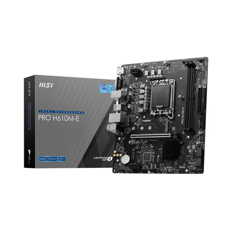 MSI PRO H610M-E motherboard Intel H610 LGA 1700 micro ATX