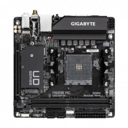 GIGABYTE A520I AC Motherboard - Supports AMD Ryzen 5000 Series AM4 CPUs, 6 Phases Digital VRM, up to 5300MHz DDR4 (OC),