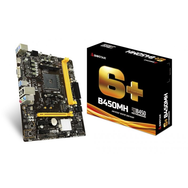 Biostar B450MH motherboard AMD B450 Socket AM4 micro ATX