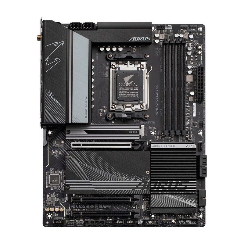 GIGABYTE X670 AORUS ELITE AX Motherboard - Supports AMD Ryzen 8000 Series AM5 CPUs, 16*+2+2 Phases Digital VRM, up to