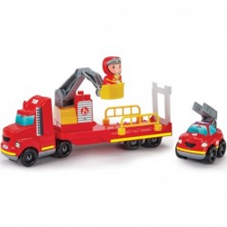 Ecoiffier Abrick Fire Department Two Vehicles Moving Elements 34 Accessories