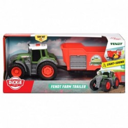 Трактор DICKIE Farm Fendt с прицепом для тюков сена 26 см