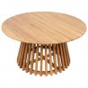 Coffee table SLATTED D80xH40cm, elm