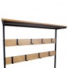 Hallway shelf HEDVIG 100x36xH180cm, ash black