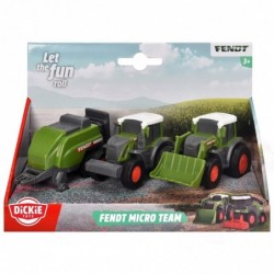 DICKIE talukomplekt, 3 sõidukit, 9 cm traktorid Fendt haagis