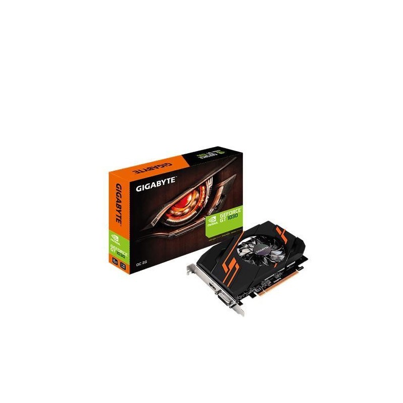 Graphics Card GIGABYTE NVIDIA GeForce GT 1030 2 GB 64 bit PCIE 3.0 16x GDDR5 Memory 6008 MHz GPU 1265 MHz Single Slot