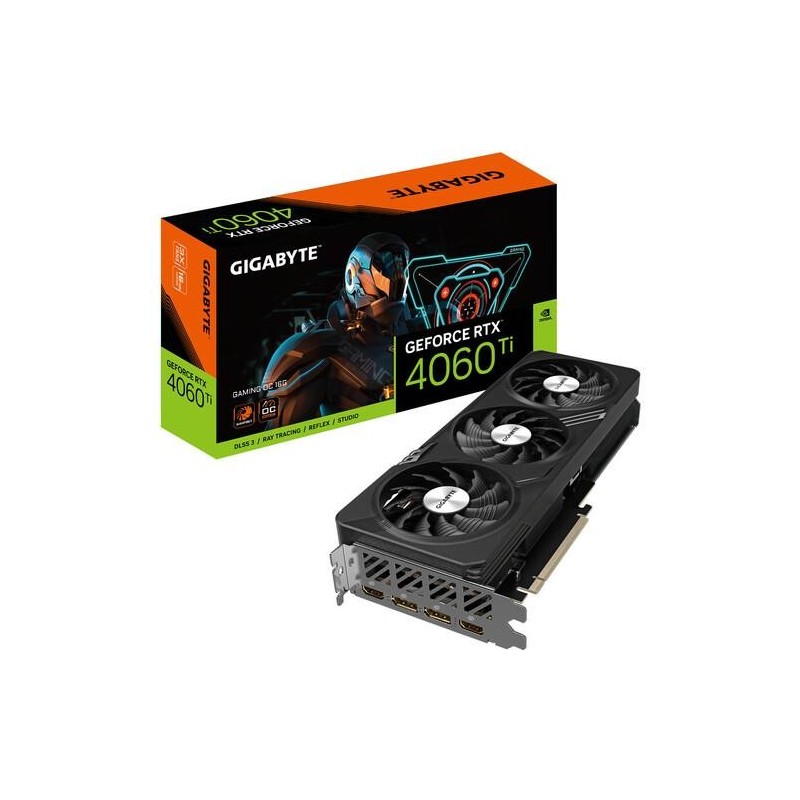 Graphics Card GIGABYTE NVIDIA GeForce RTX 4060 Ti 16 GB GDDR6 128 bit PCIE 4.0 16x Memory 2595 MHz Dual Slot