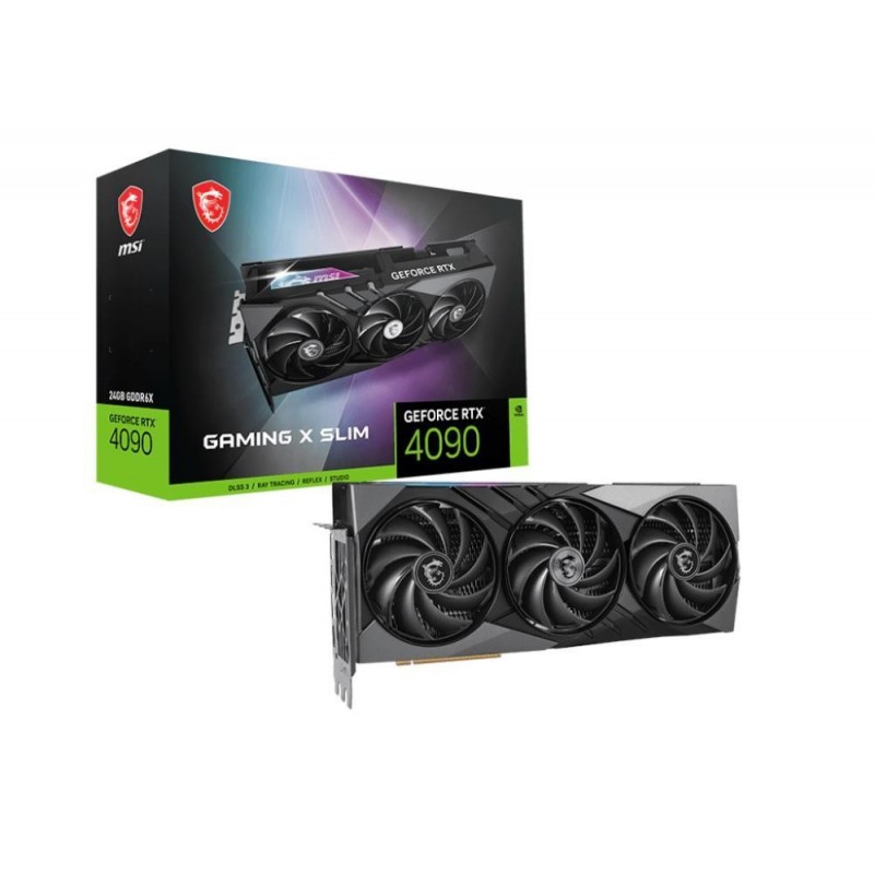 Graphics Card MSI NVIDIA GeForce RTX 4090 24 GB GDDR6X 384 bit PCIE 4.0 16x 2xHDMI 2xDisplayPort RTX4090GAMXSLIM24G