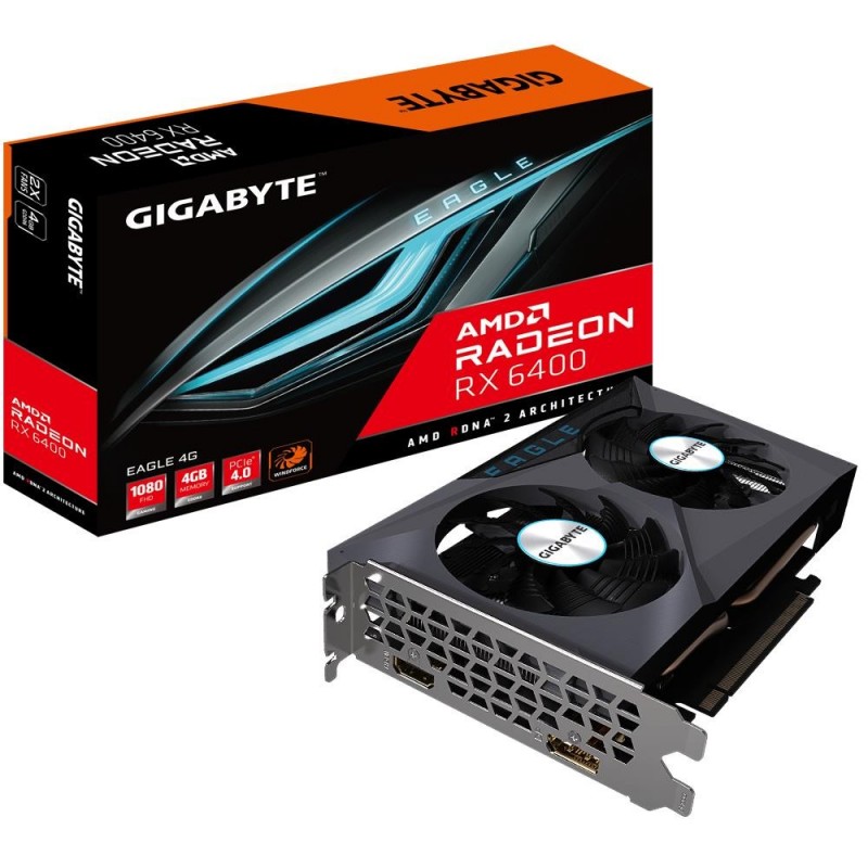 Graphics Card GIGABYTE AMD Radeon RX 6400 4 GB GDDR6 64 bit PCIE 4.0 16x Memory 16000