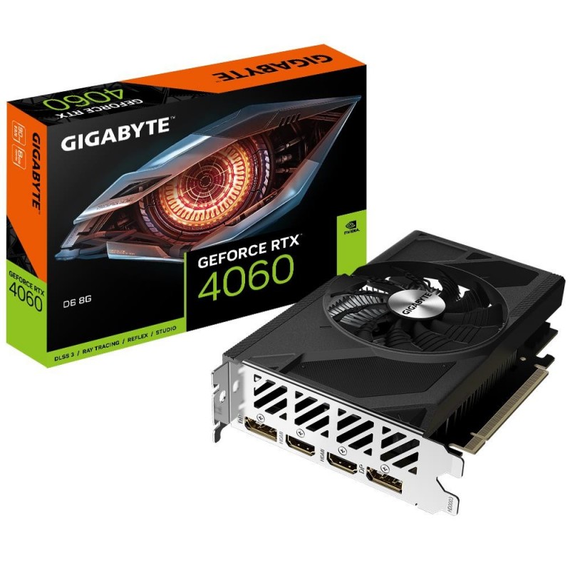 Graphics Card GIGABYTE NVIDIA GeForce RTX 4060 8 GB GDDR6 128 bit PCIE 4.0 16x Dual Slot