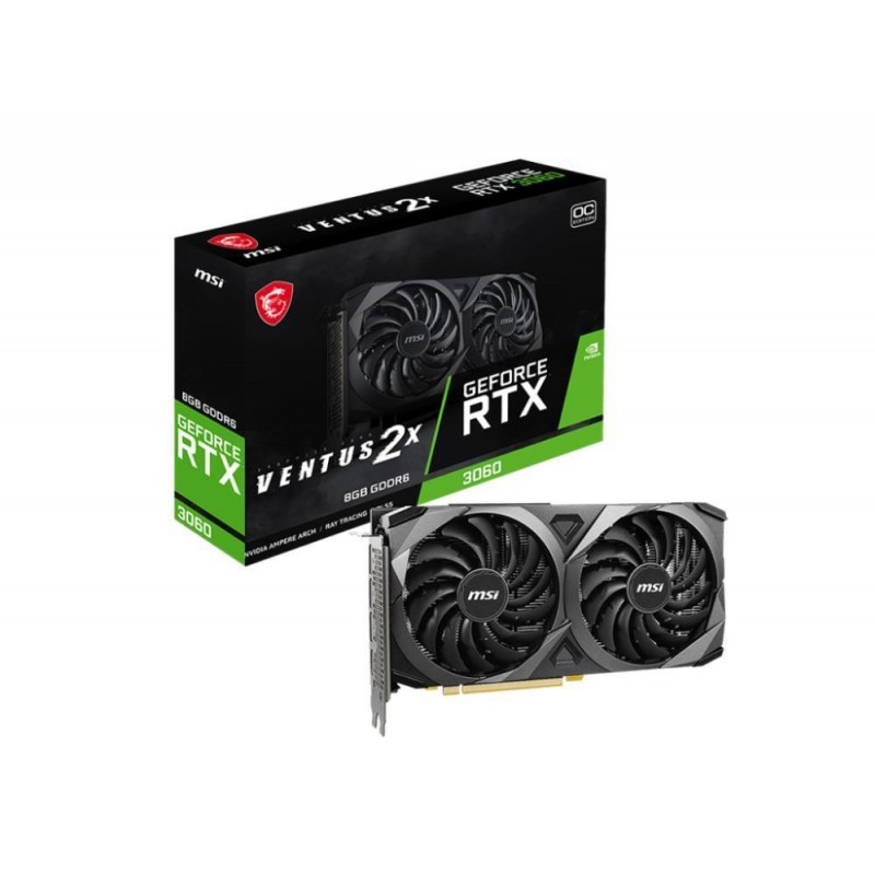 Graphics Card MSI NVIDIA GeForce RTX 3060 8 GB GDDR6 128 bit PCIE 4.0 16x Dual Slot