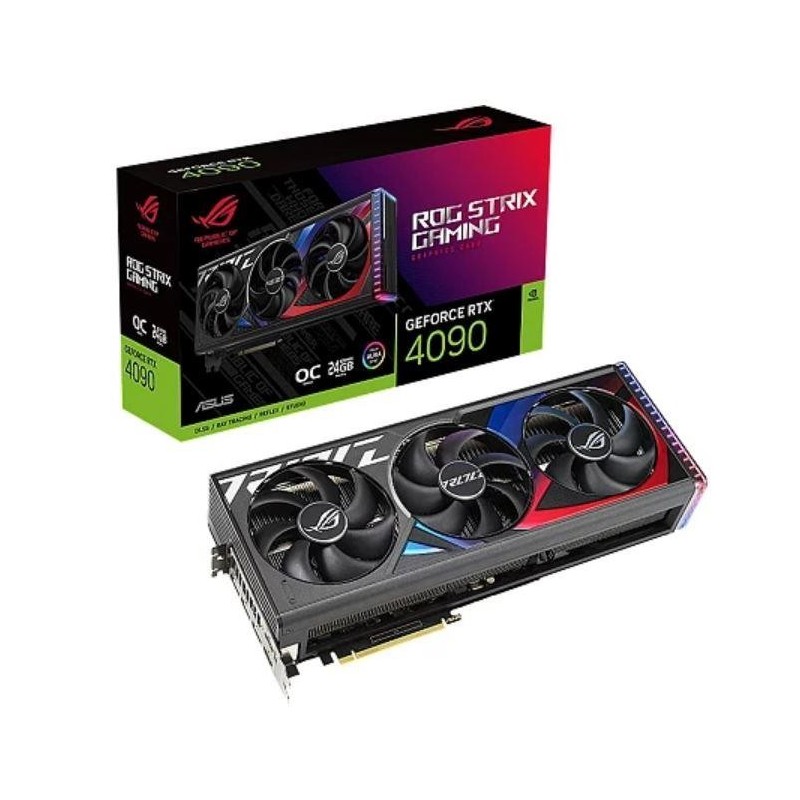 Graphics Card ASUS NVIDIA GeForce RTX 4090 24 GB GDDR6X PCIE 4.0 16x 2xHDMI 3xDisplayPort ROG-STRIX-RTX4090O24G-GAM