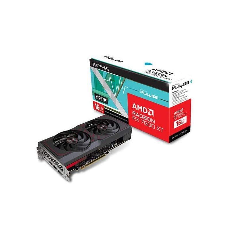 Graphics Card SAPPHIRE AMD Radeon RX 7600 XT 16 GB GDDR6 128 bit PCIE 4.0 8x Dual Slot