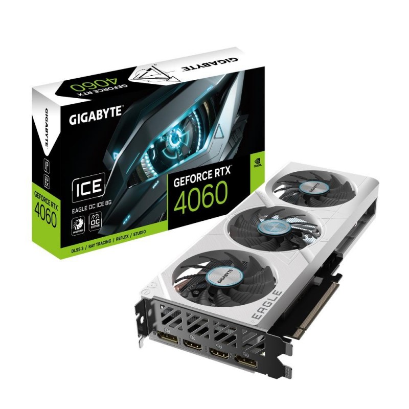 Graphics Card GIGABYTE NVIDIA GeForce RTX 4060 8 GB GDDR6 128 bit PCIE 4.0 16x GPU 2505