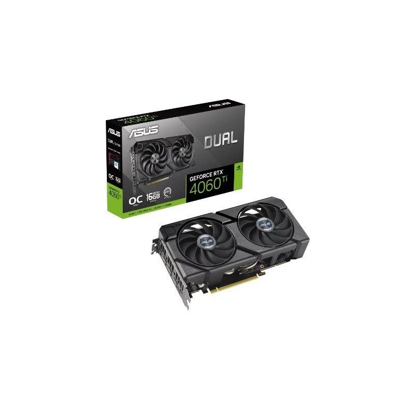 Graphics Card ASUS NVIDIA GeForce RTX 4060 Ti 16 GB GDDR6 128 bit PCIE 4.0 16x Dual Slot