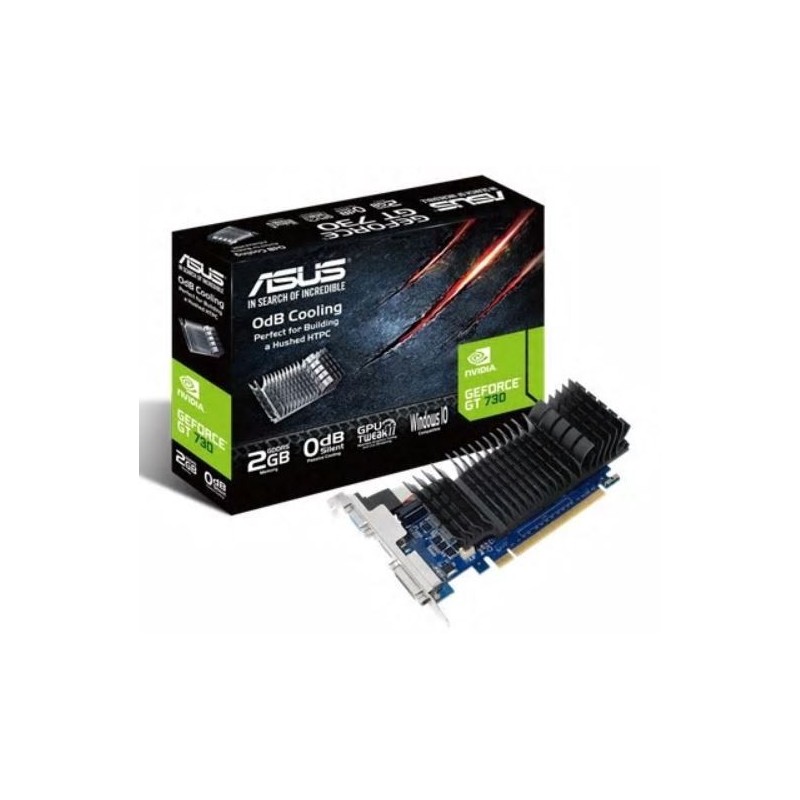 Asus GF GT730-SL-2GD5-BRK NVIDIA 2 GB GeForce GT 730 GDDR5 Cooling type Passive DVI-D ports quantity 1 |