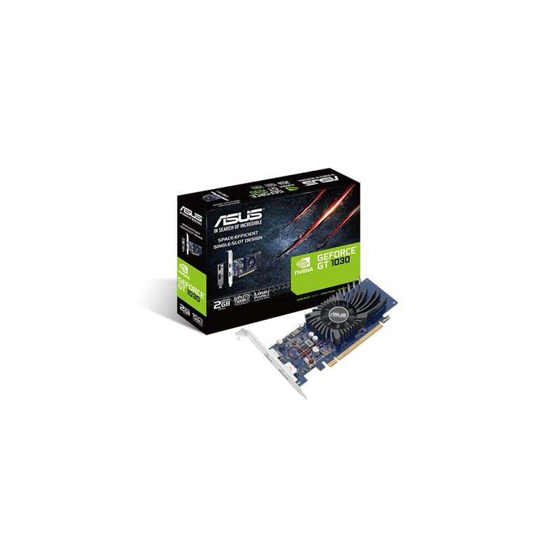 Asus NVIDIA 2 GB GeForce GT 1030 GDDR5 HDMI ports quantity 1 PCI Express 3.0 Memory clock speed 6008 MHz |