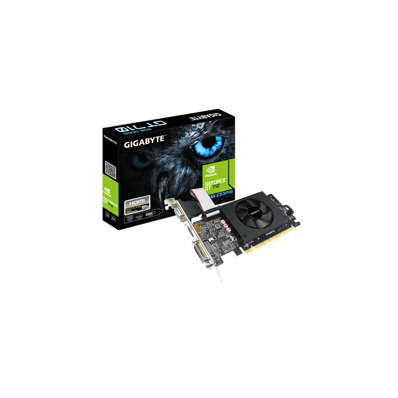 Gigabyte GV-N710D5-2GIL NVIDIA 2 GB GeForce GT 710 GDDR5 DVI-D ports quantity 1 HDMI ports quantity 1 |