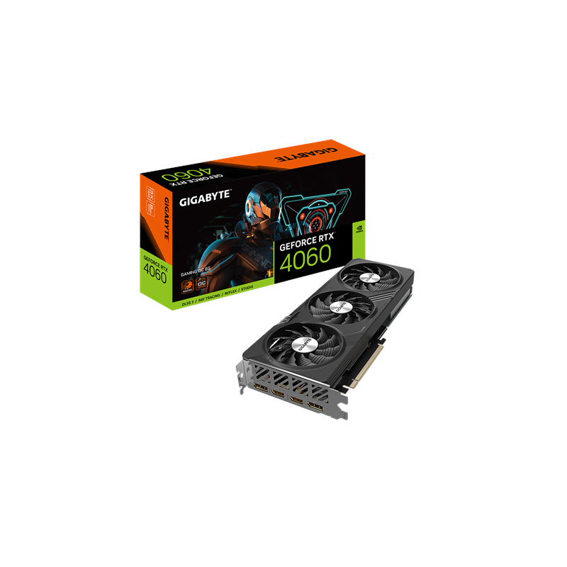 Gigabyte GV-N4060GAMING OC-8GD 1.0 NVIDIA 8 GB GeForce RTX 4060 GDDR6 HDMI ports quantity 2 PCI-E 4.0 |