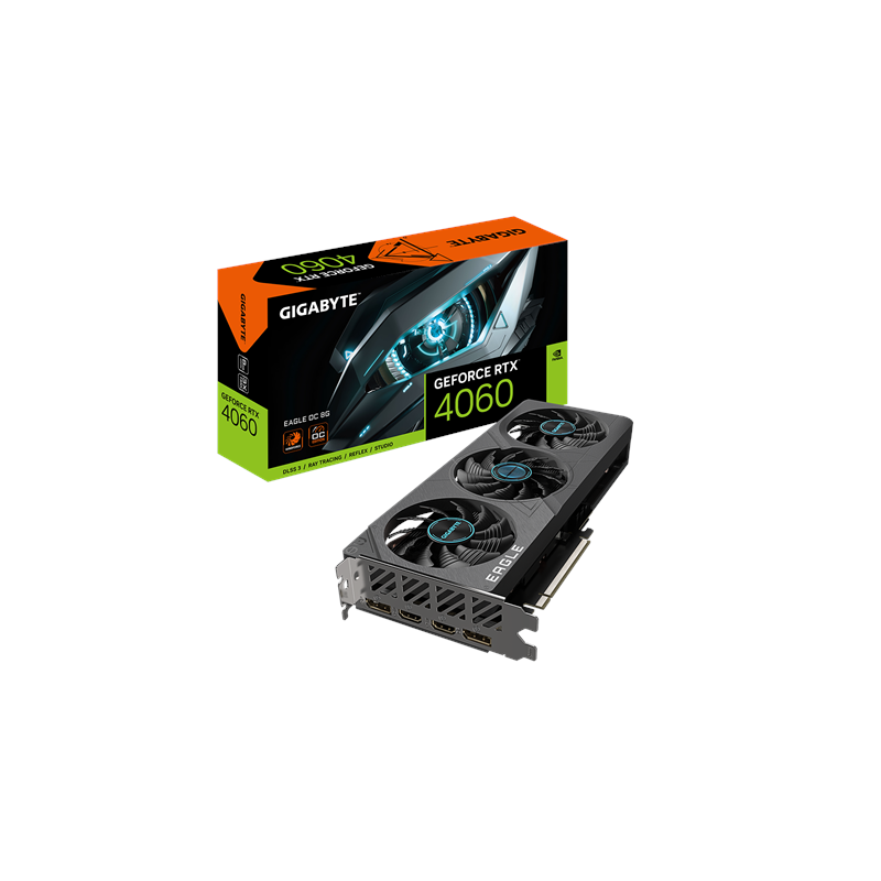 Gigabyte GV-N4060EAGLE OC-8GD 1.0 NVIDIA 8 GB GeForce RTX 4060 GDDR6 HDMI ports quantity 2 PCI-E 4.0 |