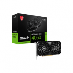 MSI GeForce RTX 4060 VENTUS 2X BLACK 8G OC NVIDIA 8 GB GeForce RTX 4060 GDDR6 HDMI ports quantity 1 PCI