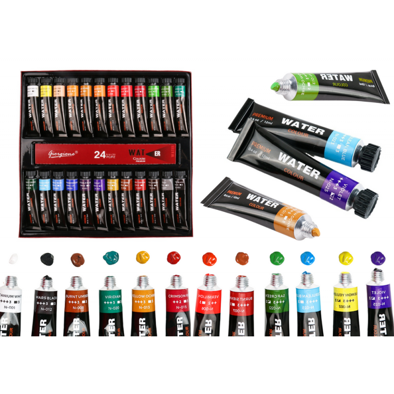 Acrylic Paint Set in Tube 24 Colors