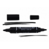 Double-Sided Waterproof Marker Set Black 10pcs.