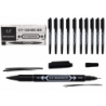 Set of Double-Sided Waterproof Markers for CDs Black 10pcs.