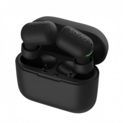 Savio TWS-09 IPX5 headphones/headset Wireless In-ear Music Bluetooth Black