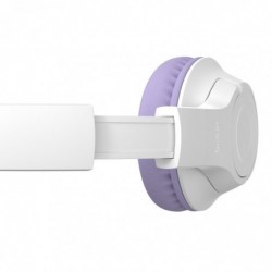 Belkin SOUNDFORMINSPIRE OVEREAR HEADSET LAV Wired & Wireless Head-band Calls/Music USB Type-C Bluetooth Lavender, White