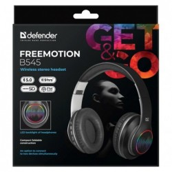 Bluetooth in-ear headphones with microphone DEFENDER FREEMOTION B545 black