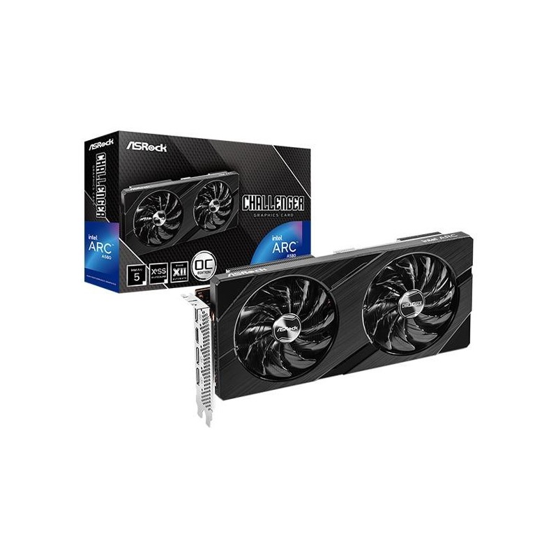 Graphics Card ASROCK Intel Arc A580 8 GB GDDR6 256 bit PCIE 4.0 16x GPU 2000 MHz 1xHDMI 3xDisplayPort A580CL8GO