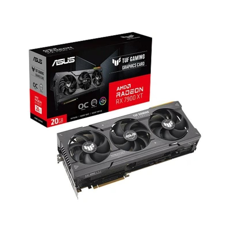 Graphics Card ASUS AMD Radeon RX 7900 XT 20 GB GDDR6 320 bit PCIE 4.0 16x 1xHDMI 3xDisplayPort TUF-RX7900XT-O20G-GAMING