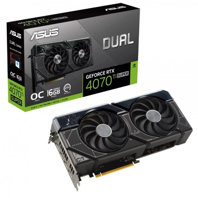 Graphics Card ASUS NVIDIA GeForce RTX 4070 Ti SUPER 16 GB GDDR6X 256 bit PCIE 4.0 16x Dual Slot