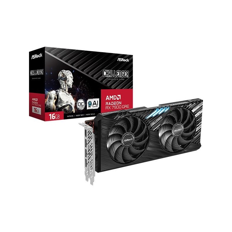 Graphics Card ASROCK AMD Radeon RX 7900 GRE 16 GB GDDR6 256 bit PCIE 4.0 16x Dual Slot