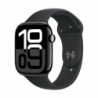 Apple Watch Series 10 GPS 46mm Jet Black Aluminium Case with Black Sport Band - S/M