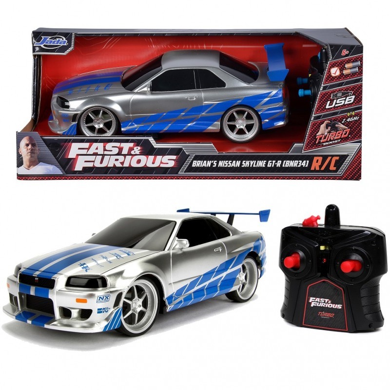 JADA The Fast and the Furious Brian's Nissan Skyline GTR 1:16 RC Remote ...