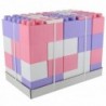 Блоки XXL 45 элементов + 45 коннекторов Розовый