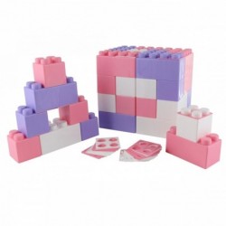 XXL blocks 45 elements + 45 connectors Pink