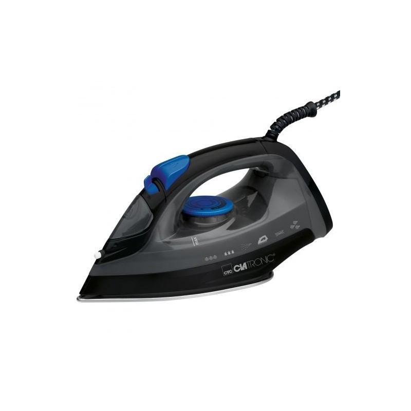 Clatronic DB 3703 iron Dry & Steam iron Stainless Steel soleplate 1800 W Black, Grey