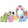 Ecoiffier Abrick brick set in a container Animals 50 elements Pink