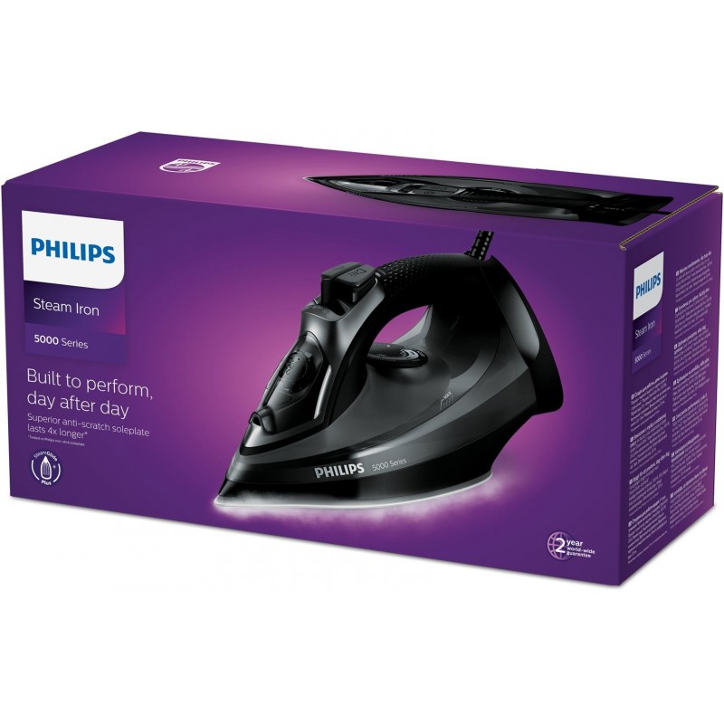 Philips 5000 series DST5040/80 iron Steam iron SteamGlide Plus soleplate 2600 W Black