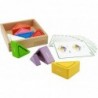 Деревянная игра для детей Красочные блоки и чашки, треугольники Masterkidz