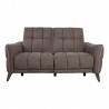 Recliner sofa CATHY 2-seater, electric, light brown