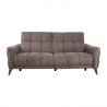 Recliner sofa CATHY 3-seater, electric, light brown