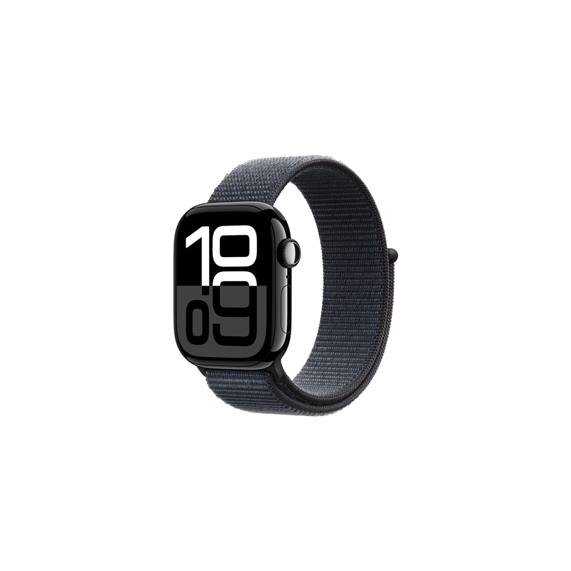 Apple Watch Series 10 GPS + Cellular 46mm Jet Black Aluminium Case with Ink Sport Loop