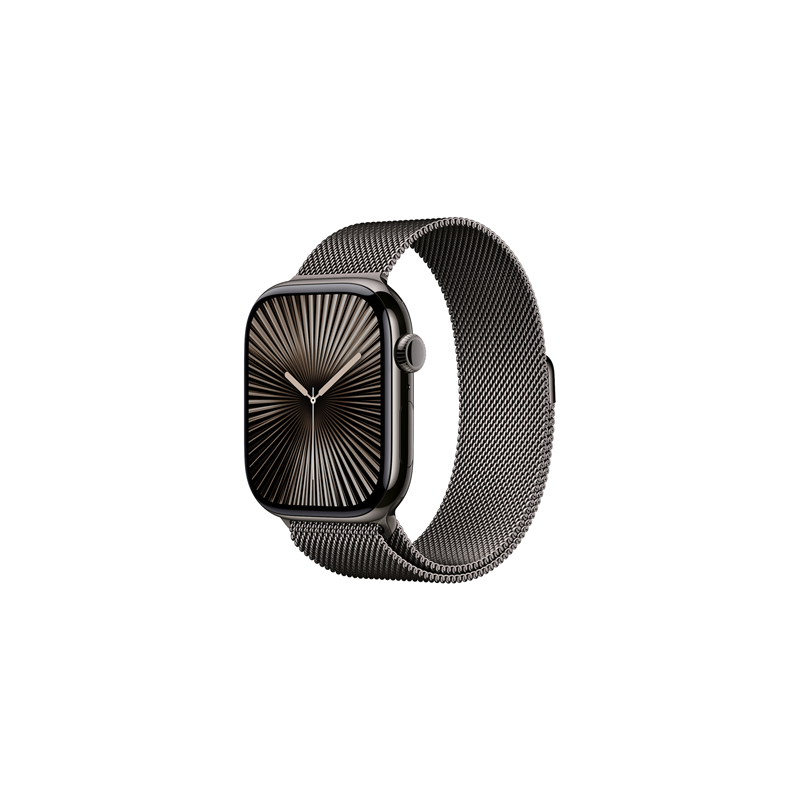 Apple Watch Series 10 GPS + Cellular 46mm Slate Titanium Case with Slate Milanese Loop - M/L