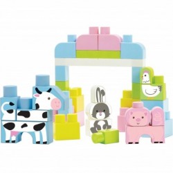 Ecoiiffier Abrick Color Blocks для детей с домашними животными 50 шт.