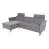 Corner sofa DAYTON LC, electric recliner, light grey