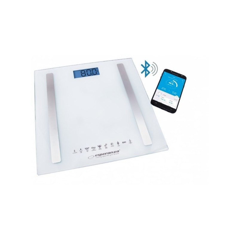 Esperanza EBS016W personal scale Square White Electronic personal scale